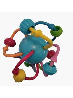 Baby Sensory Rattling Beads Toy Tangle Maze Ball Multicolor Flexible